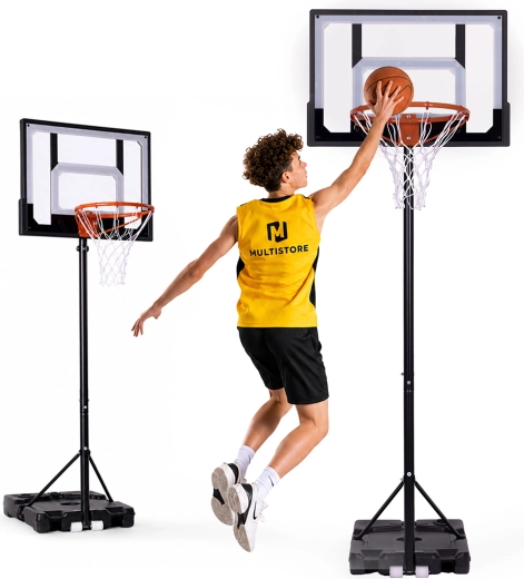 Movepre volně stojící nastavitelný basketbalový koš s deskou do 210 cm