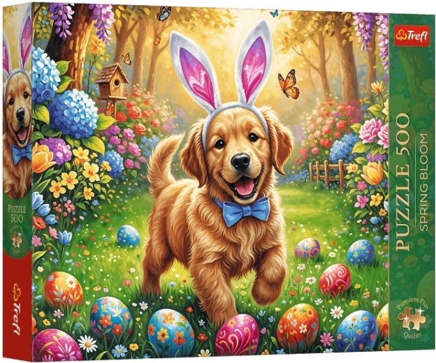 Trefl Premium Plus puzzle Spring Bloom: Velikonoční pes 500 dílků