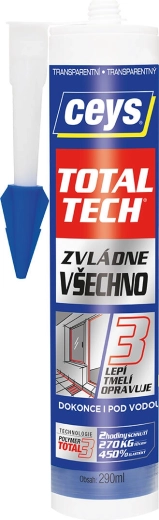 Univerzální lepidlo a tmel 290 ml CEYS TOTAL TECH transparentní