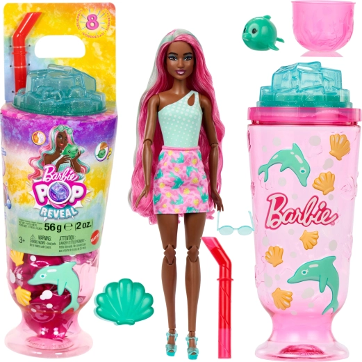 Barbie Pop Reveal podmořský svět – panenka s 8 překvapeními