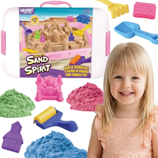 Woopie Sand Spirit kinetický písek – sada hrad a zámek 24 dílů