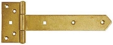 Závěs brankový 500 × 65 × 110 × 40 × 4 mm, žlutě pozinkovaná ocel