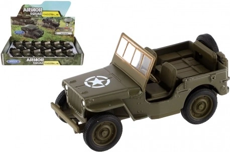 Welly model vojenského džípu Jeep Willys MB 1941 na zpětné natažení 10 cm - 1 kus