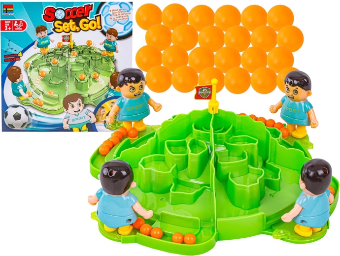 Rodinná zručnostní desková hra fotbal Soccer set, go! mini piłkarzyki