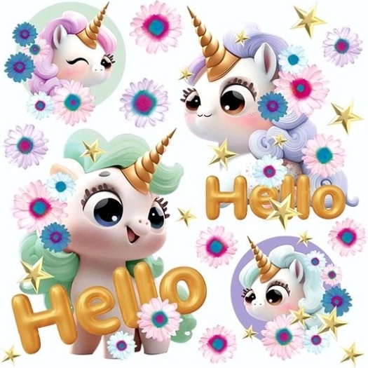 Nažehlovací obrázky pony world – sada 15 × 21 cm