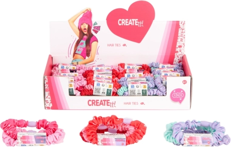 Create It! látková gumička do vlasů (scrunchie)