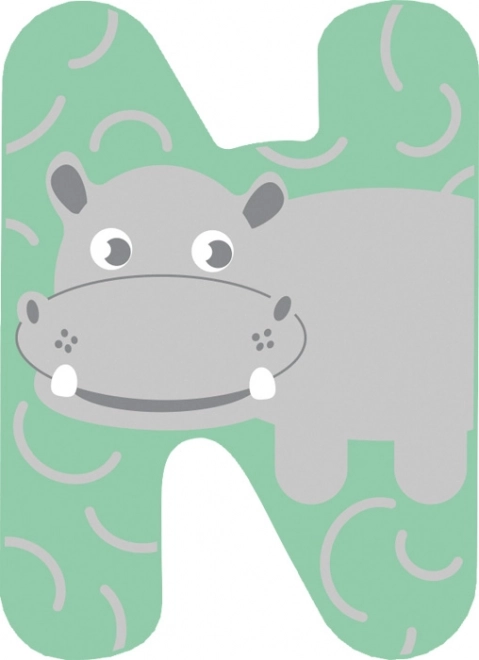 Small foot dřevěné písmeno N