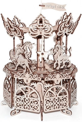 Dřevěné 3D puzzle WOOD TRICK kolotoč