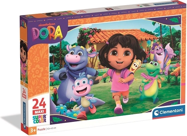 Clementoni Maxi SuperColor puzzle Dora 24 dílků