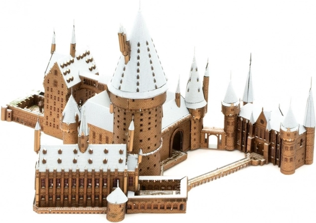 metal earth 3d puzzle harry potter: zasněžený bradavický hrad
