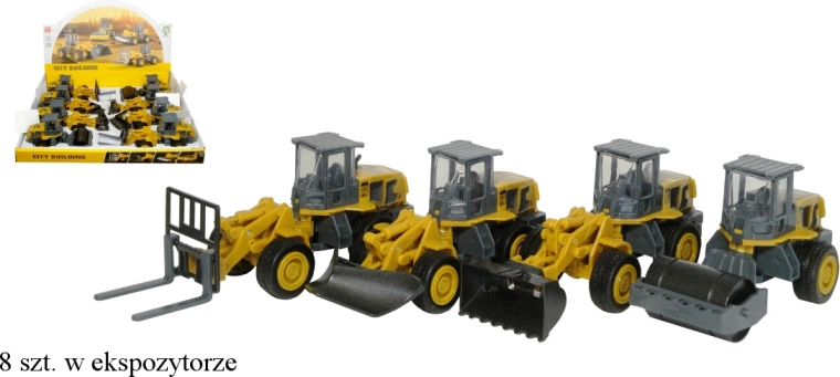 Kovový stavební stroj – bagr