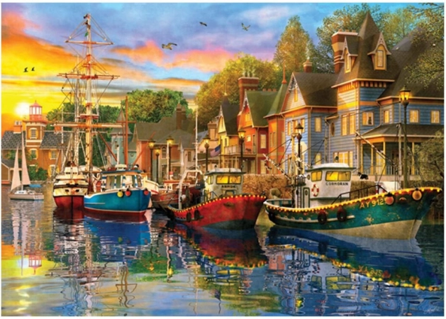 Puzzle Světla v přístavu 1500 dílků