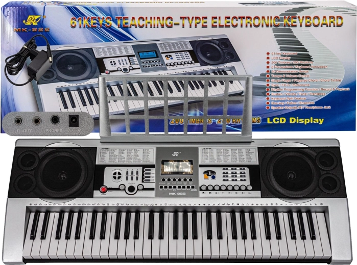 Elektronický keyboard MK-922 s LCD displejem a 61 klávesami