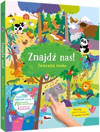 Znajdi nás: Zvířata světa – smyslová zvuková knížka