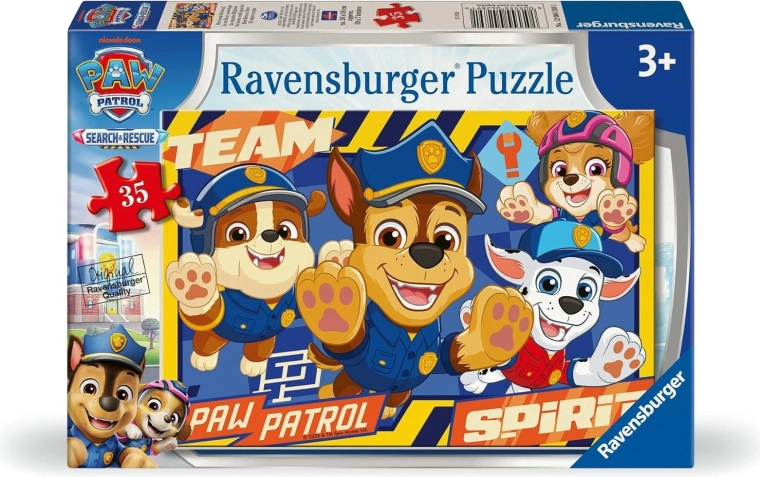 Ravensburger puzzle Tlapková patrola: pátrání a záchrana 35 dílků
