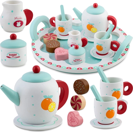 Dřevěná čajová souprava pro děti RICOKIDS