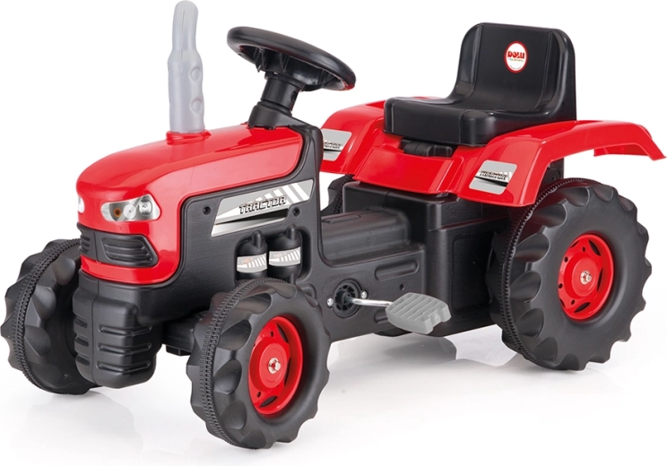 Velký červený šlapací traktor Dolu