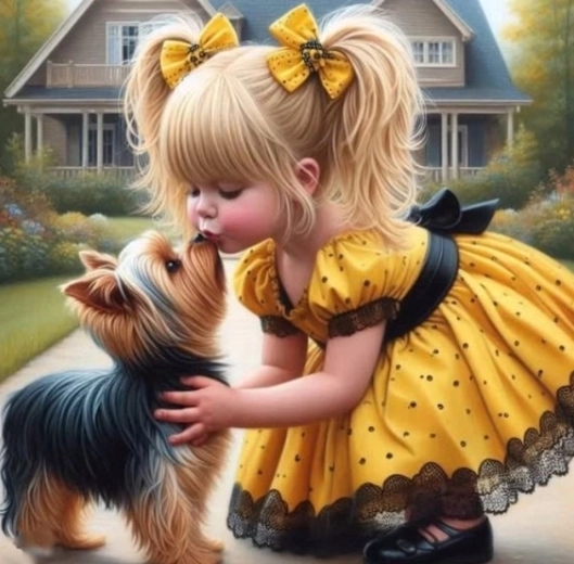 Malování podle čísel – dívka ve žlutých šatech 40 × 50 cm