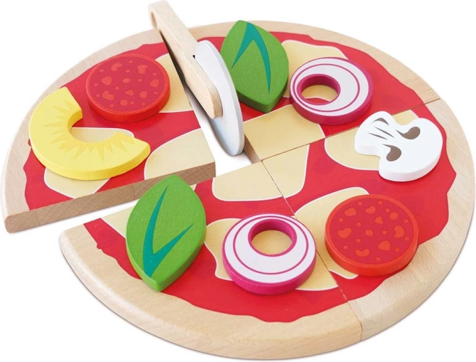 Dřevěná pizza na krájení pro děti Le Toy Van