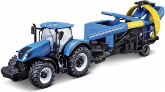 Bburago Farmland traktor New Holland T7.315 HD s kultivátorem 10 cm