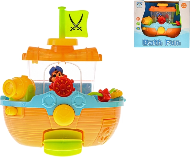 Loďka do vany se stříkací funkcí a přísavkami 22 cm