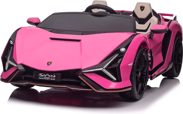Elektrické autíčko Qileshi Lamborghini Sian růžové, 4 motory