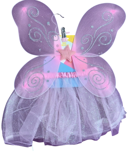 Kostým víla s růžovými křídly a tutu sukní - 1 kus