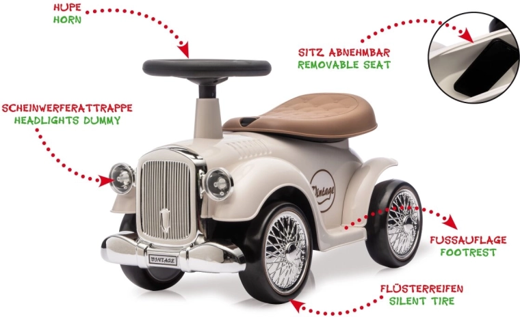 Odrážedlo JAMARA Classic Car bílé