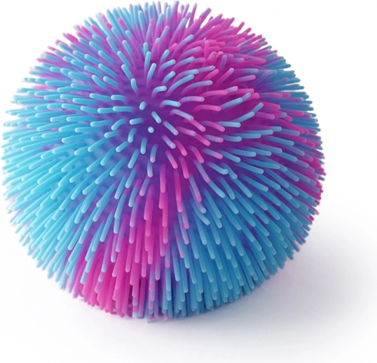 Střapatý duhový míček se světlem – růžovo-modrý
