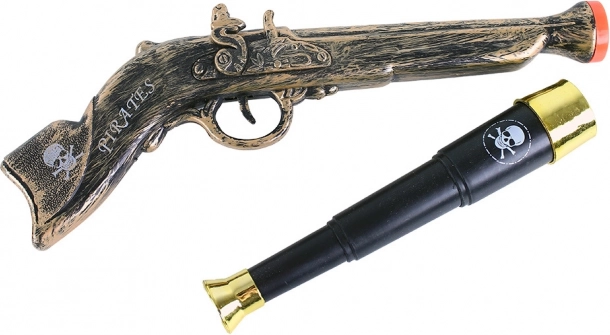 Pirátská sada s pistolí a dalekohledem