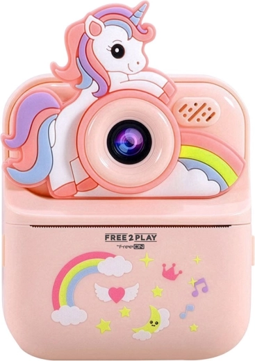 FREEON Free2Play dětský digitální fotoaparát s okamžitým tiskem Unicorn