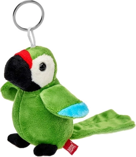 Přívěsek papoušek ara zelený 11 cm
