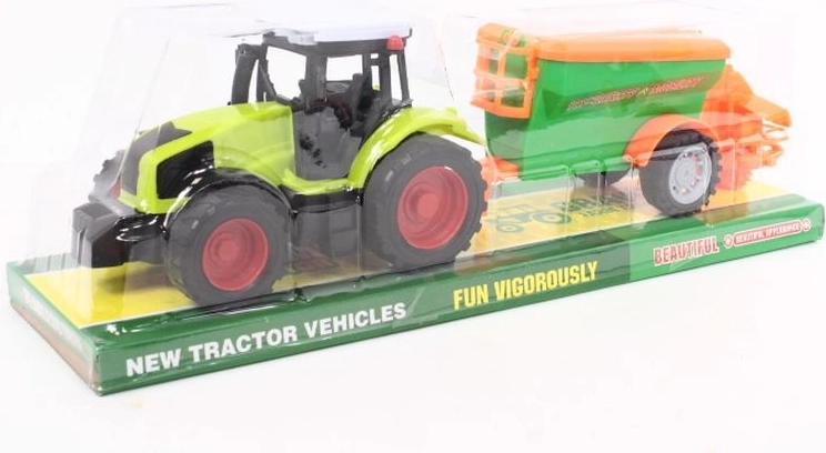 Traktor se zemědělským strojem