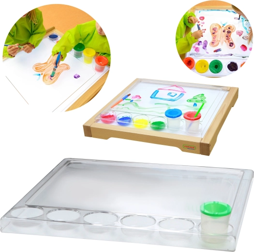 Čtvercová malířská podložka MASTERKIDZ z polykarbonátu pro světelný panel
