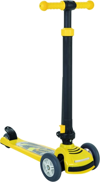 Dětská koloběžka s LED světly – žlutá