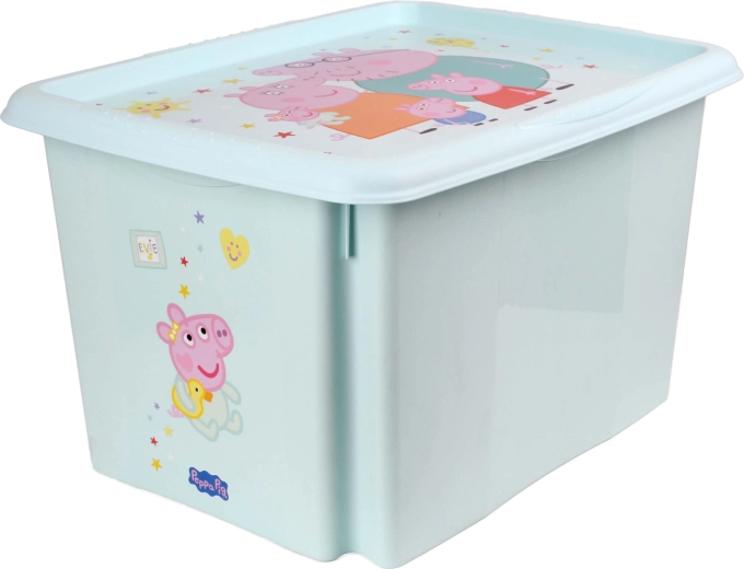 Plastový úložný box s víkem Peppa Pig 30 l