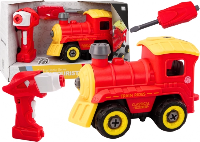 Rozebíratelná lokomotiva na dálkové ovládání – červená