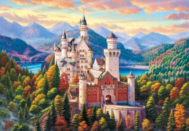 Puzzle Zámek v horách 1000 dílků BLUEBIRD