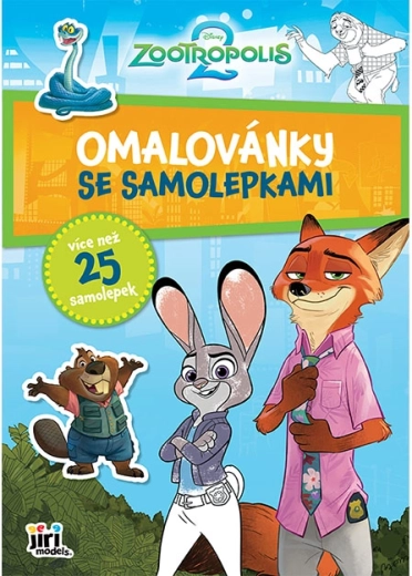Omalovánky A4 se samolepkami Zootropolis - 1 kus