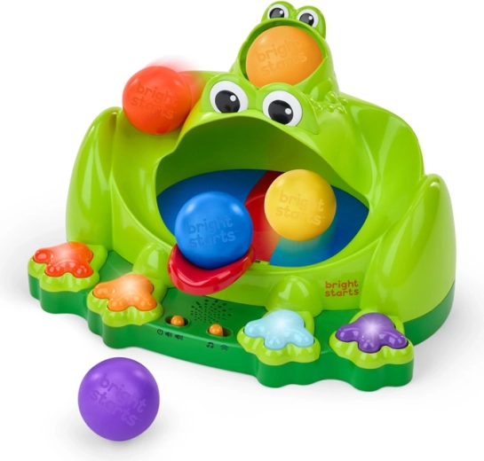 Interaktivní žabák s vyskakujícími míčky BRIGHT STARTS Poppin' Ball Frog, 6m+