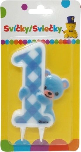 Svíčka Medvídek Jumbo pro Kluky