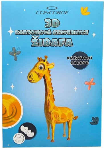 3D kartonová stavebnice žirafy