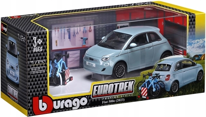 BBU eurotrek Fiat 500E touring modré 1:24