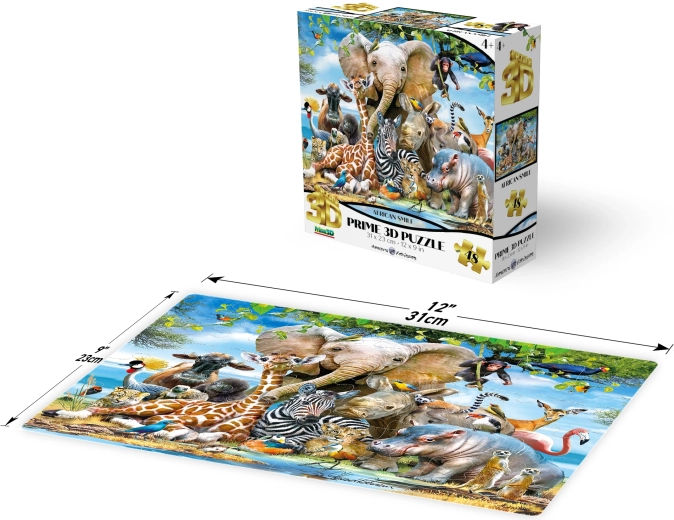 3D puzzle Africký úsměv 63 dílků