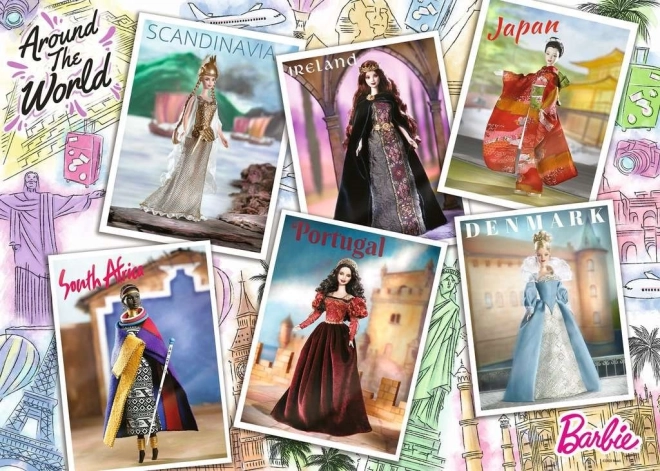 Ravensburger puzzle Barbie: Kolem světa 1000 dílků
