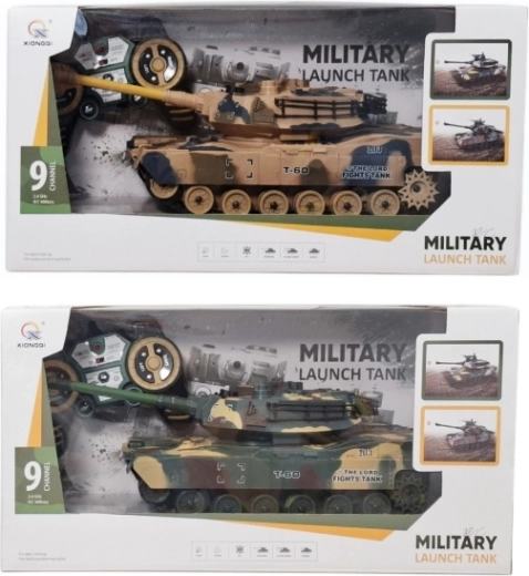 RC vojenský tank na dálkové ovládání s nabíječkou - 1 kus