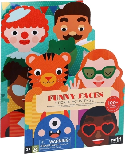 Sada samolepek s legračními obličeji od Petit Collage