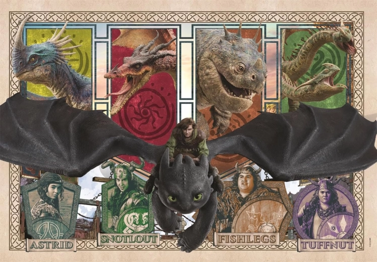 Clementoni puzzle Jak vycvičit draka SuperColor 300 dílků