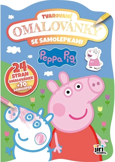 Tvarované omalovánky Prasátko Peppa se samolepkami