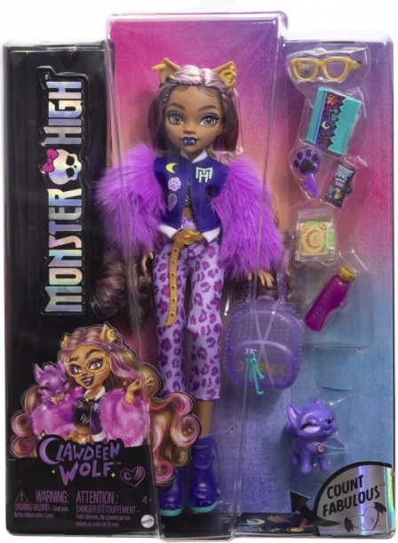 Panenka monster high clawdeen wolf s doplňky
